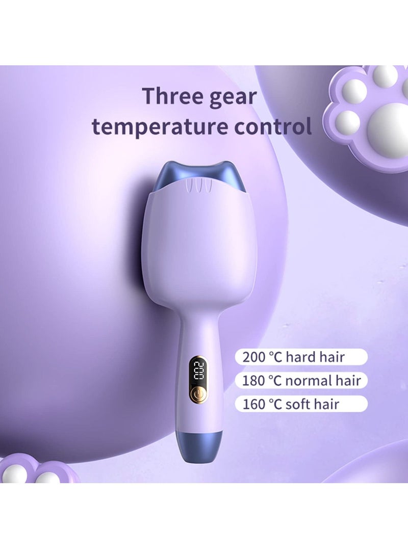 SYOSI مكواة تجعيد الشعر 32 مم على شكل بيضة، أدوات تصفيف الشعر بموجات لامعة مع تسخين سريع وشاشة LED للتحكم في درجة الحرارة وأيونات سالبة مضادة للحروق للعناية بالشعر للنساء - Image 2