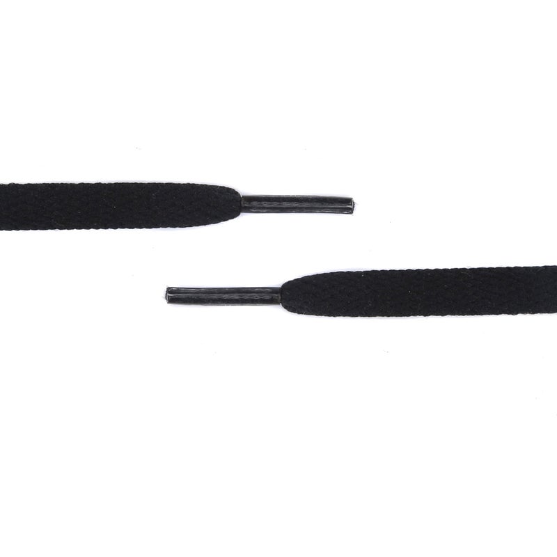 AOMIDI 2 Pair Flat Shoelaces 5/16" for sneakers and converse shoelaces replacements (45" inches (114 cm), Black) - Image 3