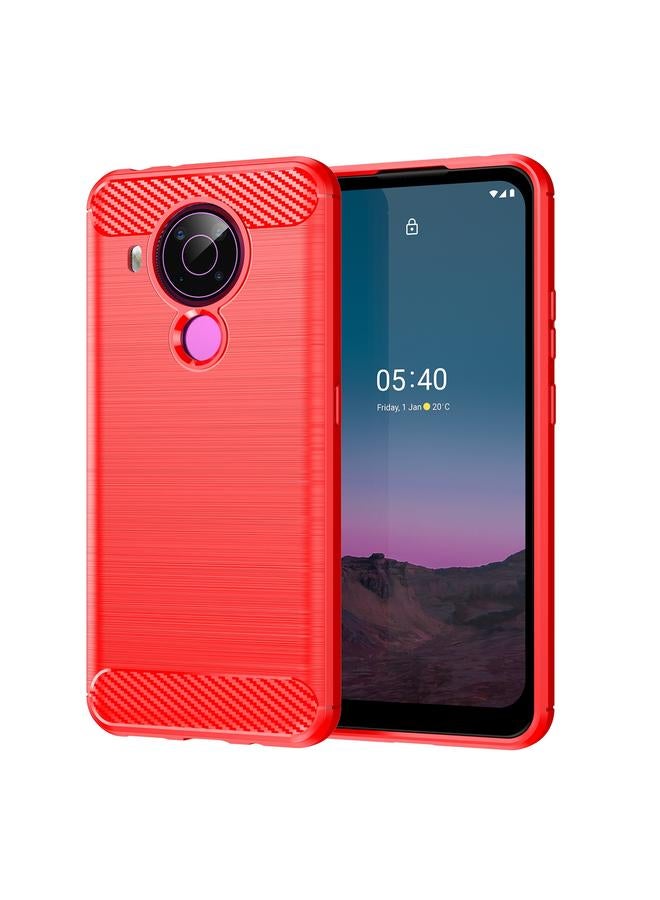 اس-توب جراب لهاتف Nokia 5.4 مصنوع من ألياف الكربون المصقولة ومصنوع من مادة TPU - Image 1