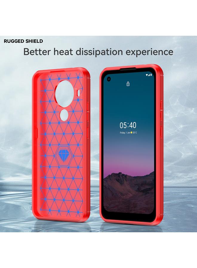 اس-توب جراب لهاتف Nokia 5.4 مصنوع من ألياف الكربون المصقولة ومصنوع من مادة TPU - Image 2