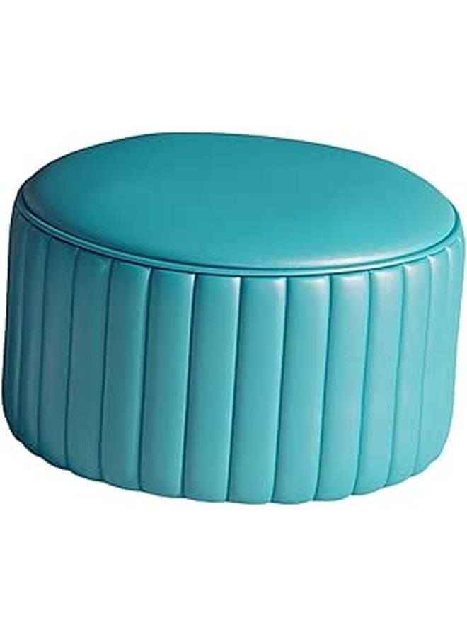 Multifunctional Peacock Blue Footrest Stool for Sofa Bedside and Childrens Room - Image 1