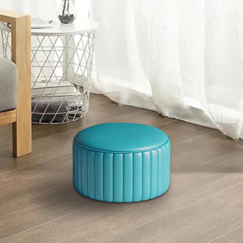 Multifunctional Peacock Blue Footrest Stool for Sofa Bedside and Childrens Room - Image 3