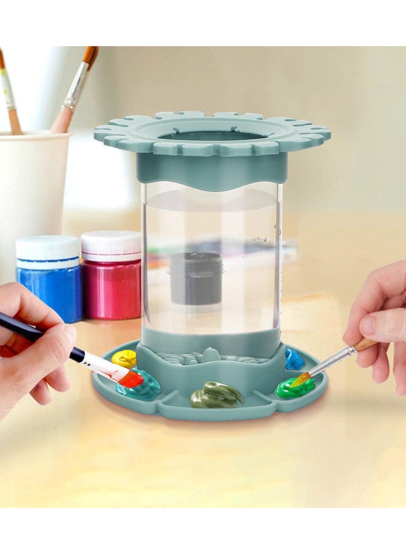 SYOSI All-in-One Acrylic Painting Brush Cleaner for Acrylic Paints, Acrylic Paint Brush Cleaner Kit with Palette and Brush Holder Comprehensive Brush Cleaner for Kids' Classrooms, Art Studios - Image 4