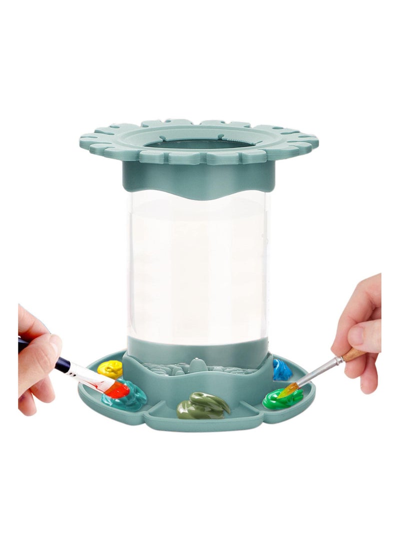 SYOSI All-in-One Acrylic Painting Brush Cleaner for Acrylic Paints, Acrylic Paint Brush Cleaner Kit with Palette and Brush Holder Comprehensive Brush Cleaner for Kids' Classrooms, Art Studios - Image 2