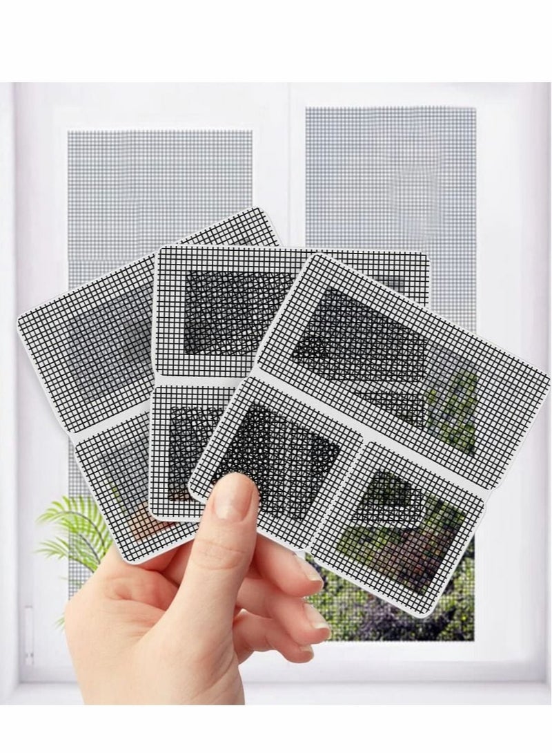 كابتن تيك Window Screen Patch Glass Fiber Self-Adhesive Screen Patch Repair Kit Durable Fiberglass Screen Repair Tape for Covering Up Door and Window Screen Hole (50 Pcs) - Image 1