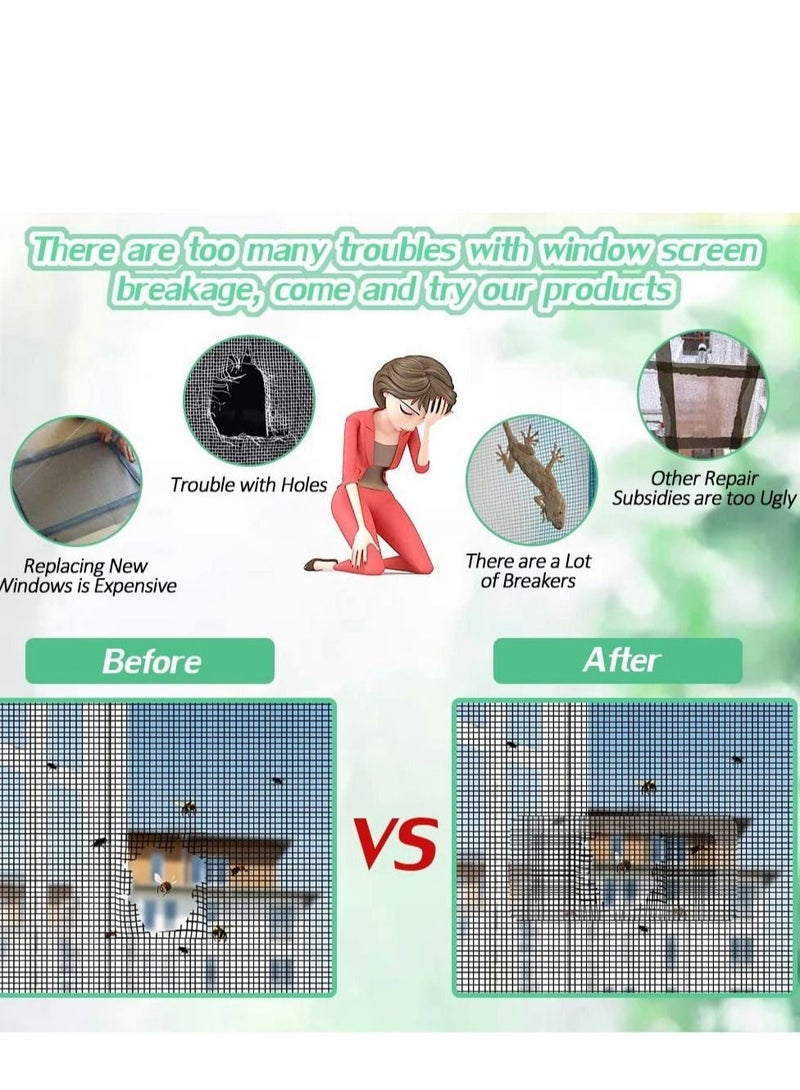 كابتن تيك Window Screen Patch Glass Fiber Self-Adhesive Screen Patch Repair Kit Durable Fiberglass Screen Repair Tape for Covering Up Door and Window Screen Hole (50 Pcs) - Image 4