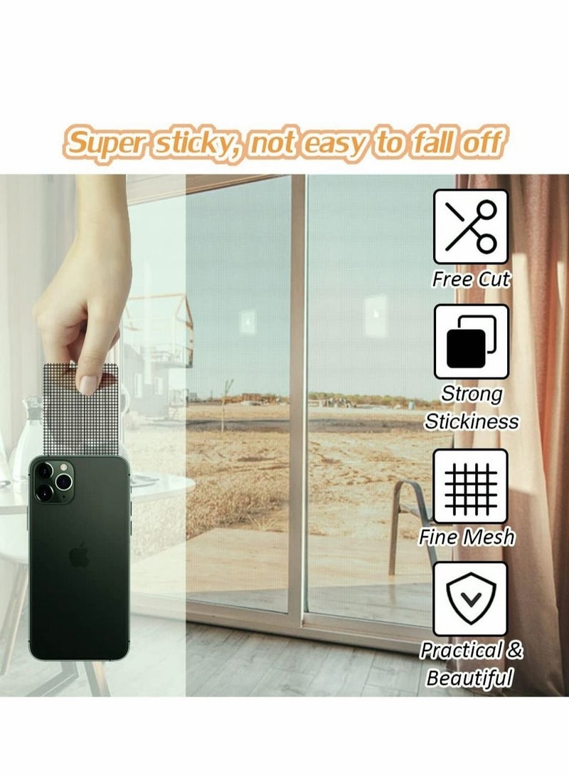 كابتن تيك Window Screen Patch Glass Fiber Self-Adhesive Screen Patch Repair Kit Durable Fiberglass Screen Repair Tape for Covering Up Door and Window Screen Hole (50 Pcs) - Image 5