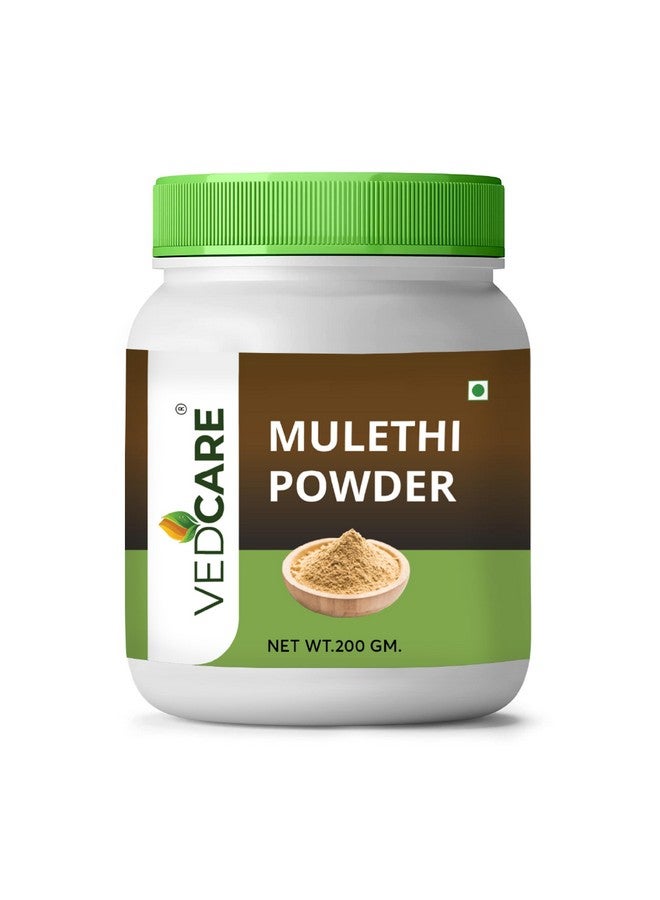 Vedcare Mulethi Powder/Licorice Root Powder (100% Pure & Natural), 200gm - Image 1