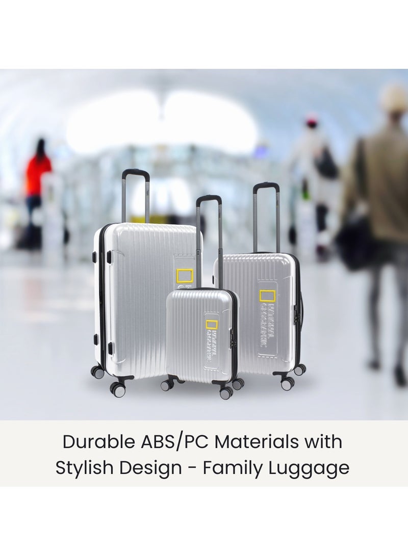 ناشيونال چيوغرافيك حقيبة سفر ناشيونال جيوغرافيك كانيون كبيرة بعجلات مزدوجة، فضي - Image 2