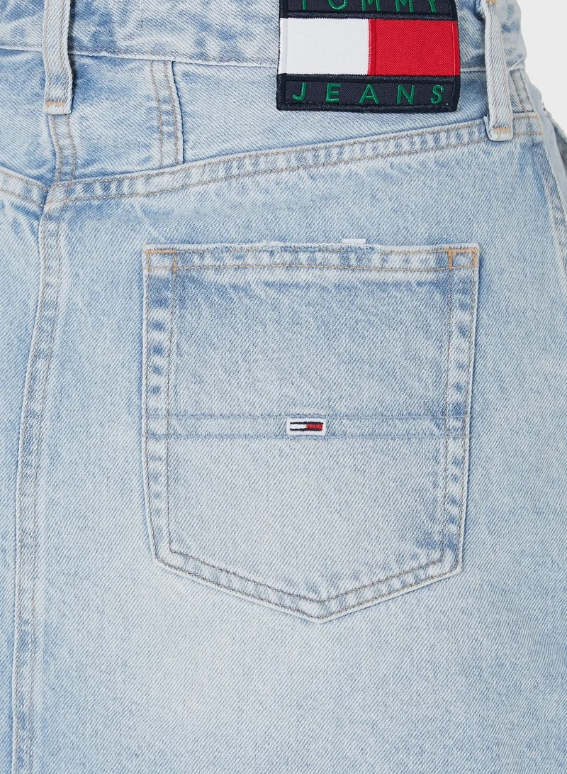 TOMMY JEANS Button Through Denim Skirt
