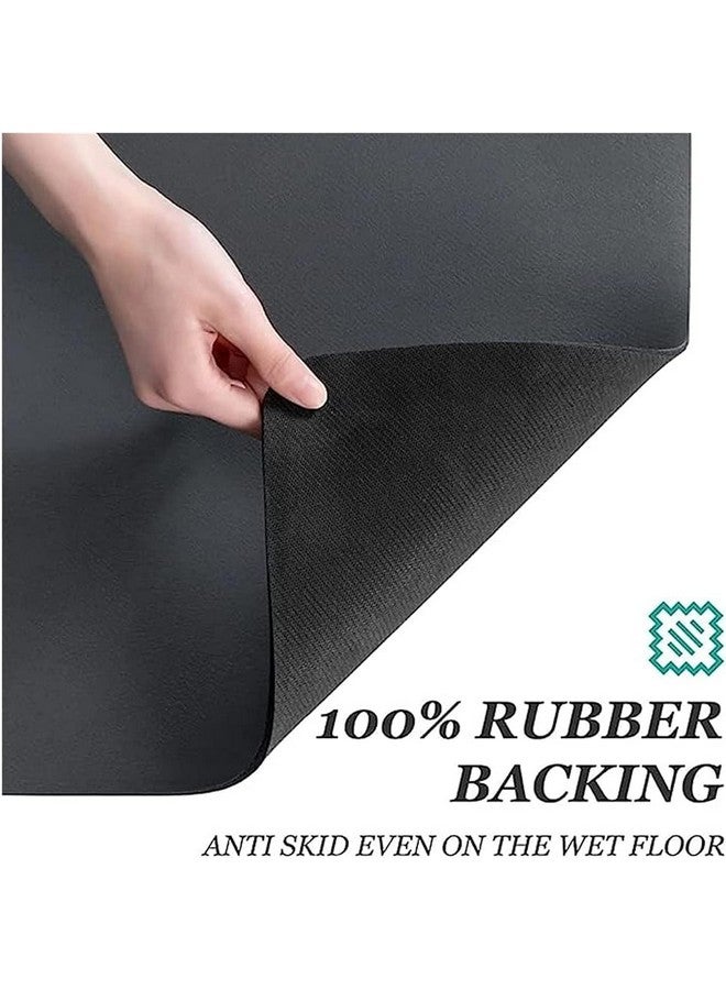 House of Quirk Dish Drying Mat for Kitchen Counter Cute Print Drainer Mats Rack Holder Countertop Absorbent Baby Bottles Coffee Pads (30x45, Black Flower) - Image 4