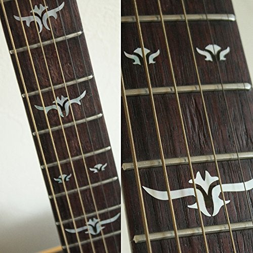 Inlaystickers Jockomo Tailored Leaf (White Pearl) Guitar Inlay Sticker - Image 4