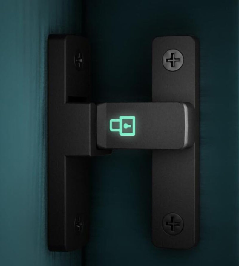 90 Degree Barn Door Lock LISHAN Latch Luminescent Upgrade Your Safety Easy Installation Keyless Entry Zinc Alloy Matte Black Ideal for Sliding Doors Bathroom Kitchen Cabinet Pet Safety - Image 5