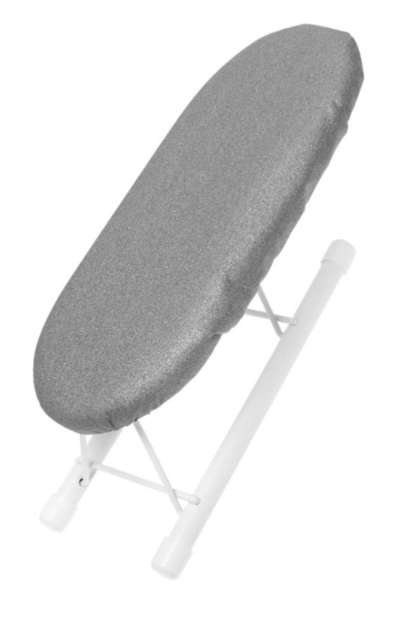 سجادة كي متعددة الوظائف قابلة للطي - لوح كي الطاولة - لوح كي مقاوم للبقع - وسادة كي صغيرة واقية للأغراض المنزلية مقاس 26x11x8 سم - فضي - Image 1