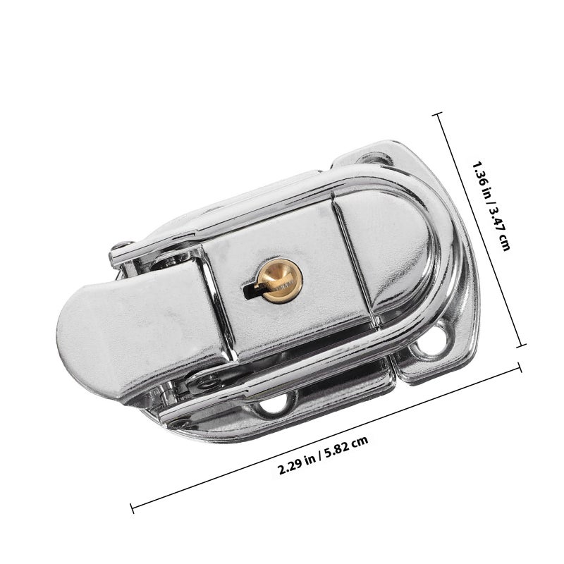 2Pcs  Box Latches Crossbody Bag Packing Buckles Luggage Locks Stainless Steel Hook Locks - Image 2