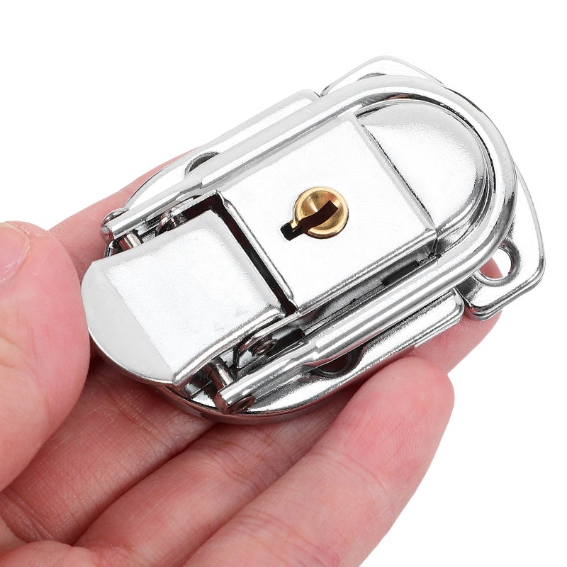 2Pcs  Box Latches Crossbody Bag Packing Buckles Luggage Locks Stainless Steel Hook Locks - Image 3