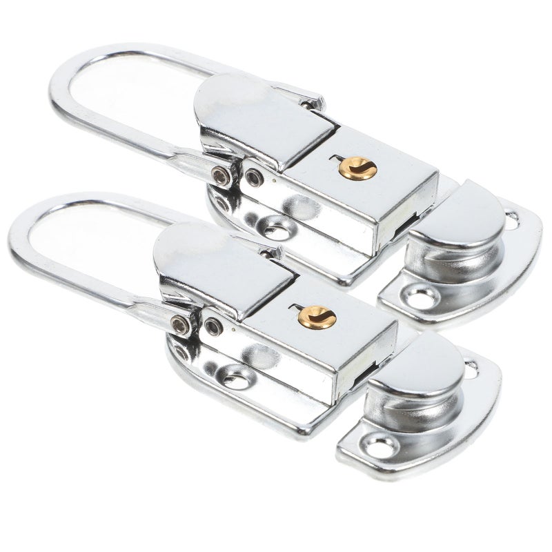 2Pcs  Box Latches Crossbody Bag Packing Buckles Luggage Locks Stainless Steel Hook Locks - Image 4