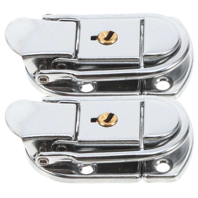 2Pcs  Box Latches Crossbody Bag Packing Buckles Luggage Locks Stainless Steel Hook Locks - Image 5