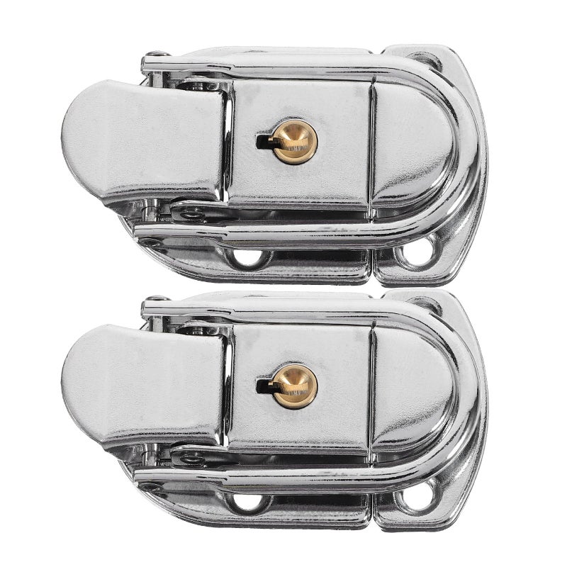 2Pcs  Box Latches Crossbody Bag Packing Buckles Luggage Locks Stainless Steel Hook Locks - Image 1