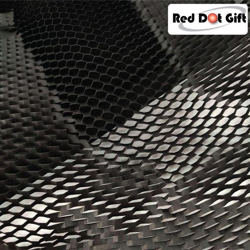 Red Dot Gift Honeycomb Wrap Paper Roll - 25CM x 20M, Black, Eco-Friendly Kraft Packaging - Image 3