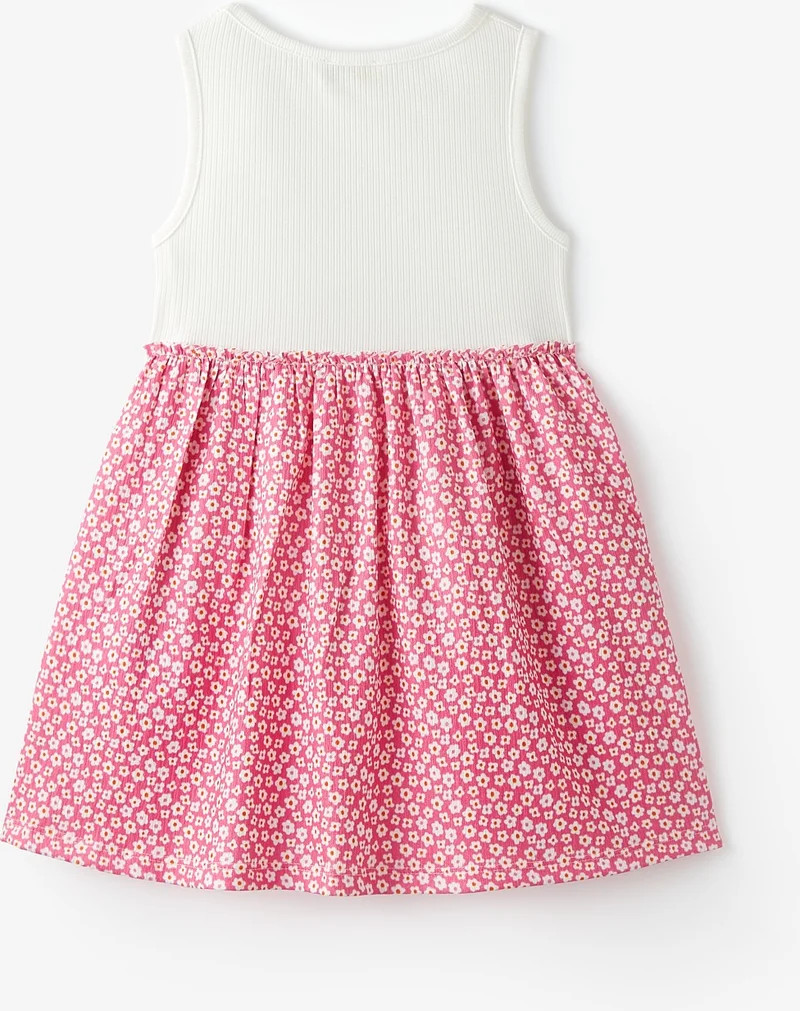 جون Girl's Strappy Patterned Dress