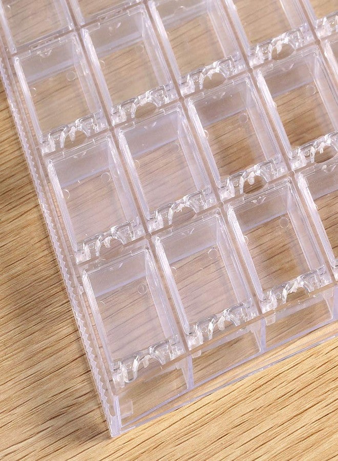 Rotekt 20 Grids Bead Storage Box Organizer, Transparent Acrylic Nail Art Decorations Container Rhinestone Beads Case for Crafts with Dividers, Clear Plastic DIY Art Crafts Nail - Image 4