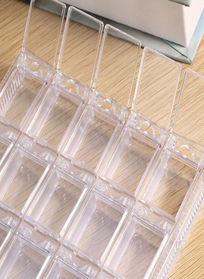 Rotekt 20 Grids Bead Storage Box Organizer, Transparent Acrylic Nail Art Decorations Container Rhinestone Beads Case for Crafts with Dividers, Clear Plastic DIY Art Crafts Nail - Image 2