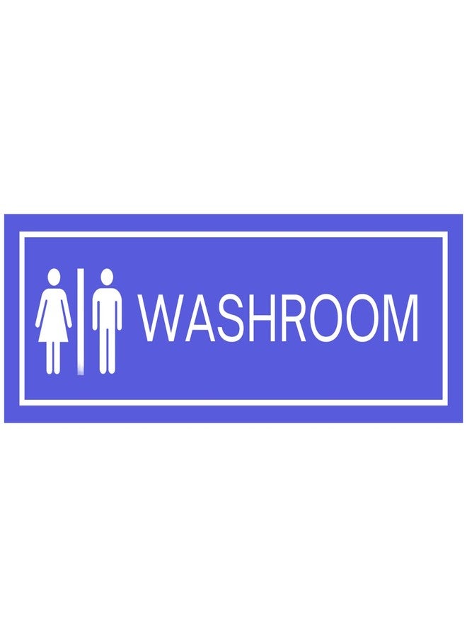 Exello Washroom Sign Foam Board Plate - 30CM X10 CM, Display for Hospital, School, Colleges, Office, Hotel, Airport, Cafe, Restroom (Sky blue) - Image 1