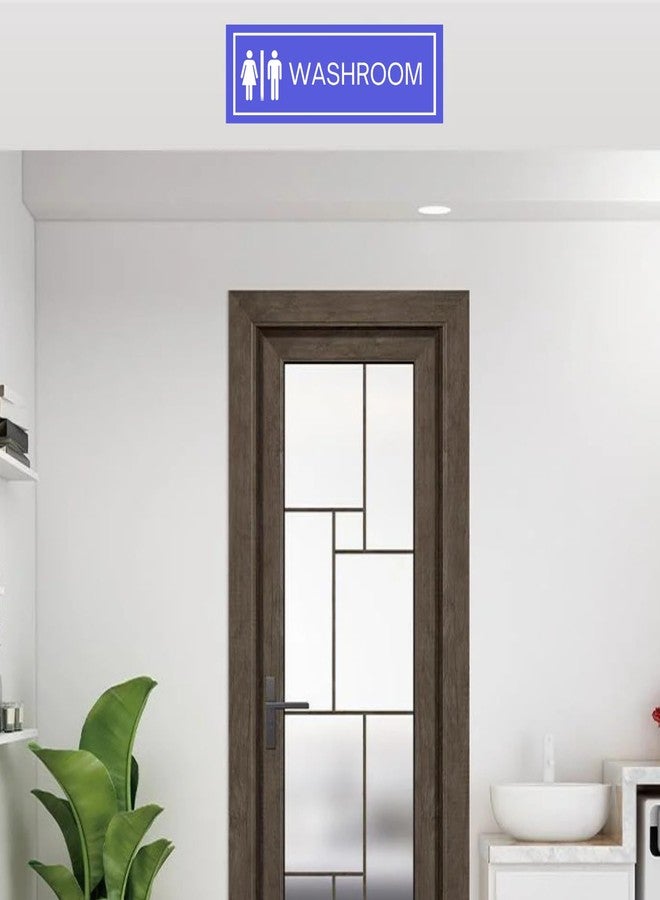 Exello Washroom Sign Foam Board Plate - 30CM X10 CM, Display for Hospital, School, Colleges, Office, Hotel, Airport, Cafe, Restroom (Sky blue) - Image 2