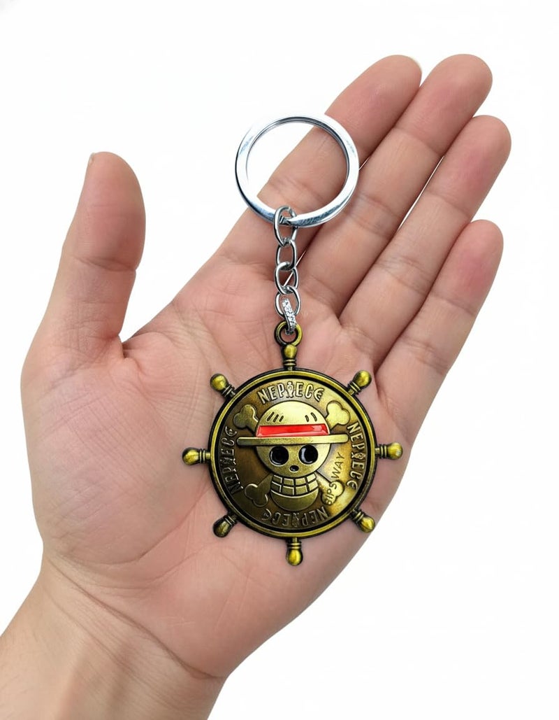 FowWelt Universal Keychain for Men & Women – Heavy Duty Metal, Anime 3D, Quick Release | Car, Bike, Home, Office | Gift-Ready | Multiple Styles - Luffy - Multicolor - Image 2