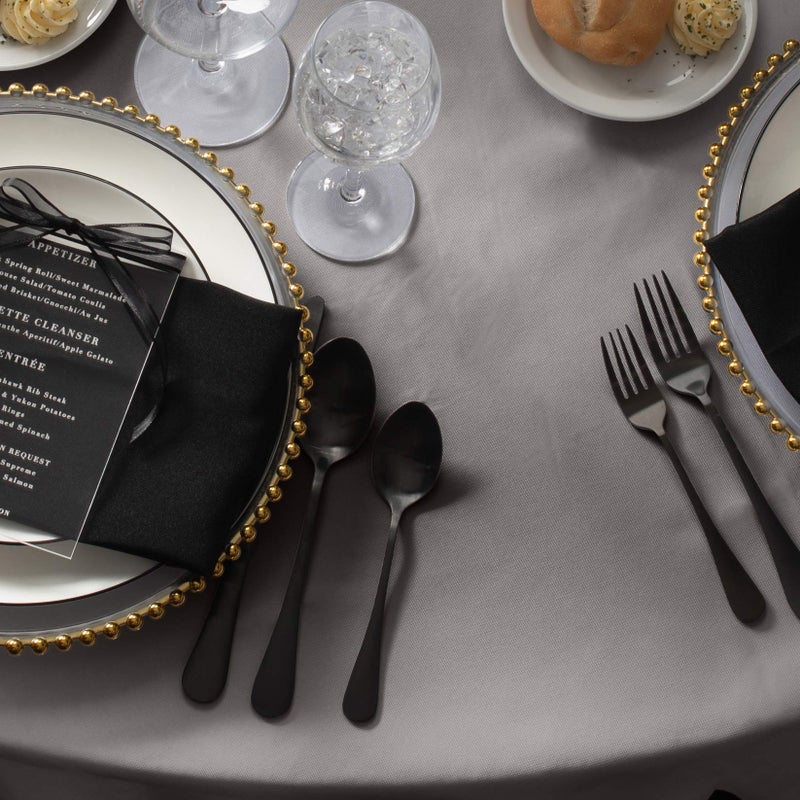 جي دي مودا Gee Di Moda Rectangle Tableroth - 60 × 102 بوصة قطعة قماش طاولة الفحم لمدة 6 أقدام مستطيل طاولة - النسيج القابل للغسل - ل 6 أقدام طاولة العطلة حفل عشاء حفل زفاف ودش الطفل - Image 2