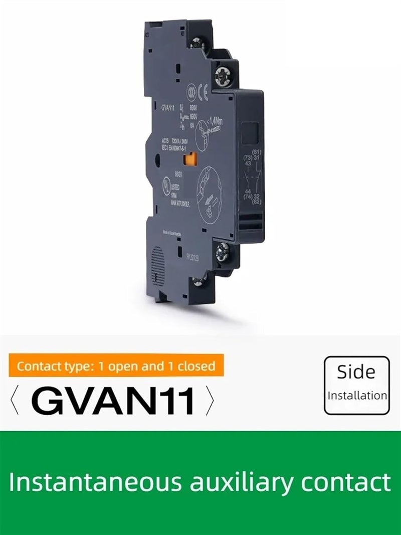 جيفان 11 قاطع الدائرة الجانبي للمحرك جهة الاتصال المساعدة جيفاي 11 جيفان 20 1NO 1NC - Image 3