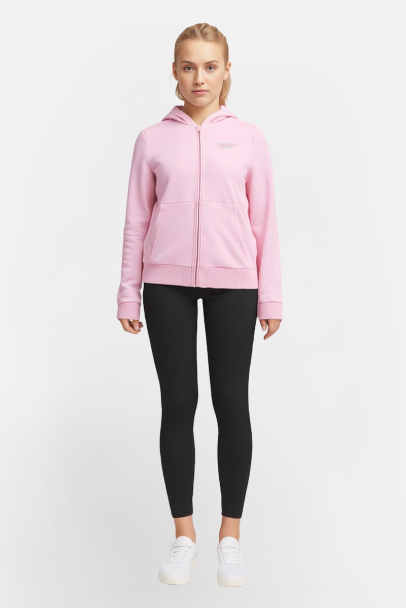 Reebok Women Plus Size Long Sleeve Outdoor Sweatshirt, Pink - Image 1
