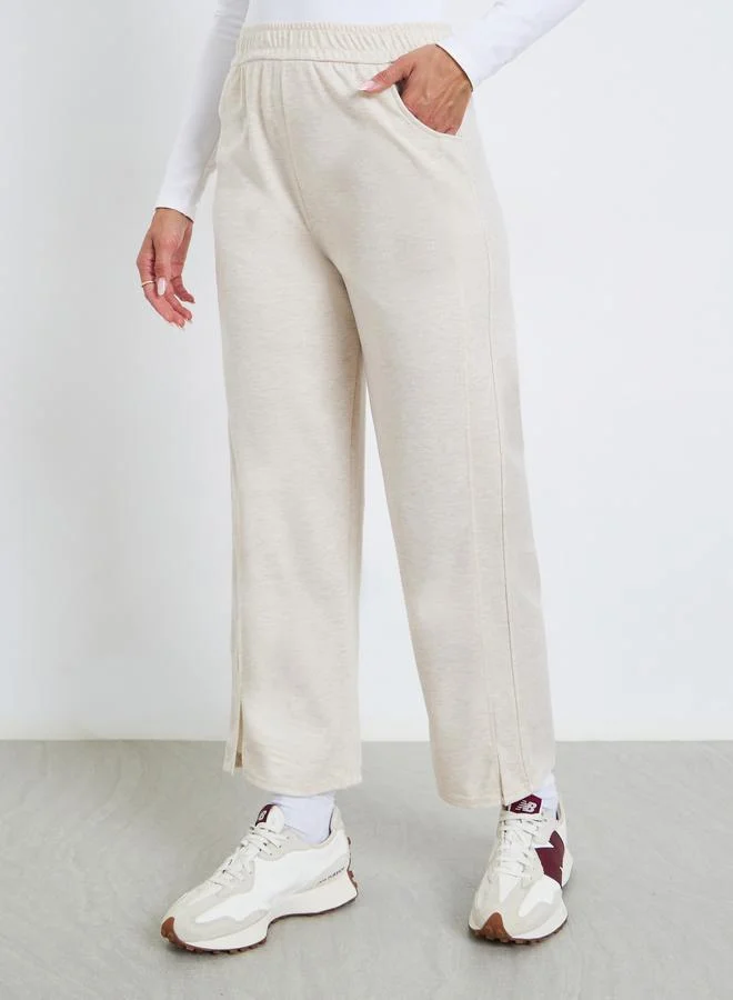 Styli Women Off White Relaxed Fit Joggers