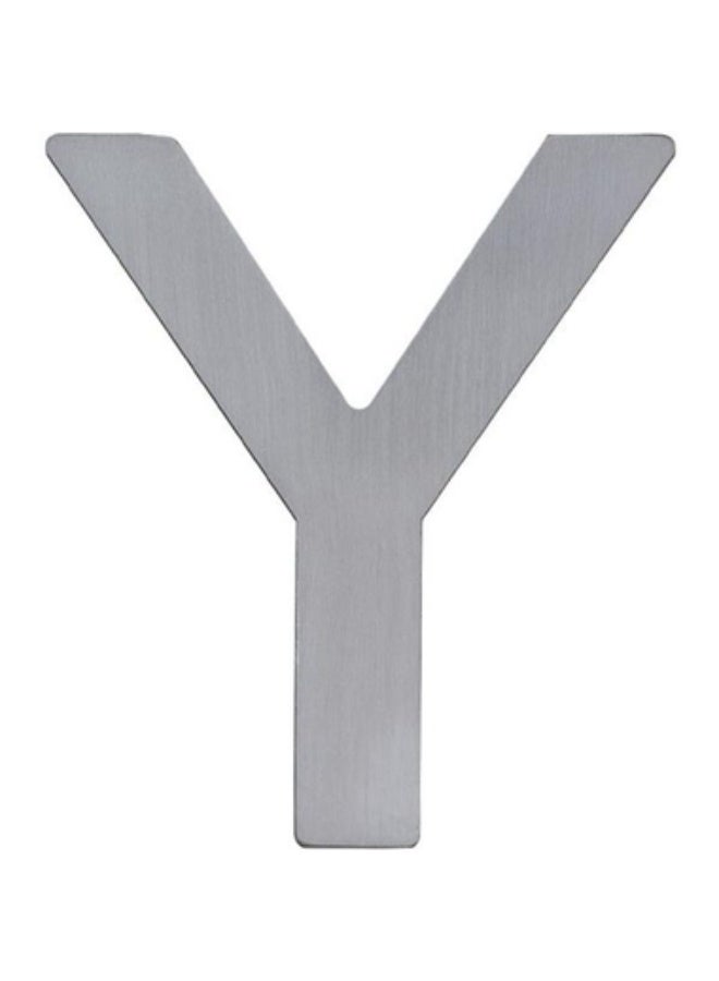 حروف ذاتية اللصق "Y" فضية إنجليزية