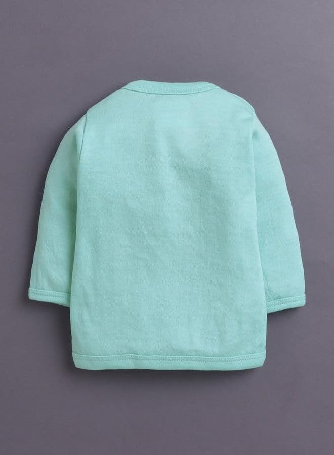 BUMZEE Baby Girls Cotton Full Sleeves Pack of 3 Regular Fit Jablas Mint Green & White - 3-6 Months (Peb11033C-mgn) - Image 5