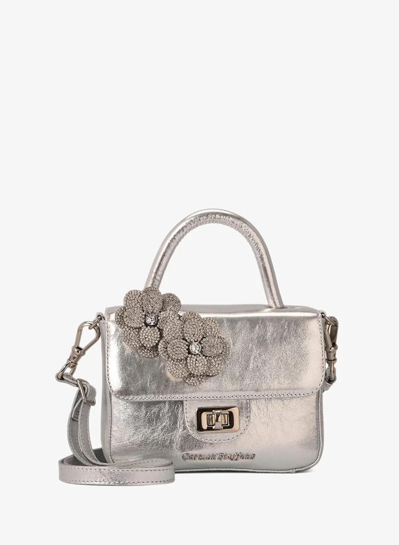 Carmen Steffens  Top Handle Bag Flower Silver for Women | Best Price UAE