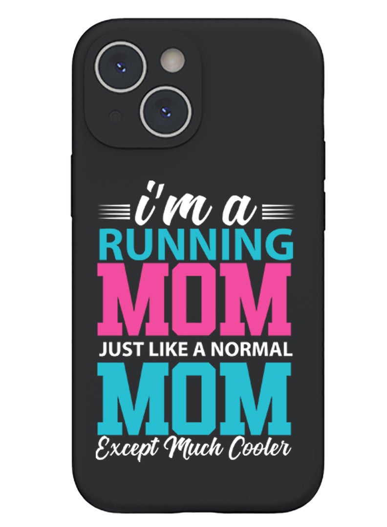 Theodor Protective Slim Fit Case Liquid Silicone Cover with Full Body Protection Anti-Scratch Shockproof Case For iPhone 13 Black  - I think my cats like me black copy - Image 1