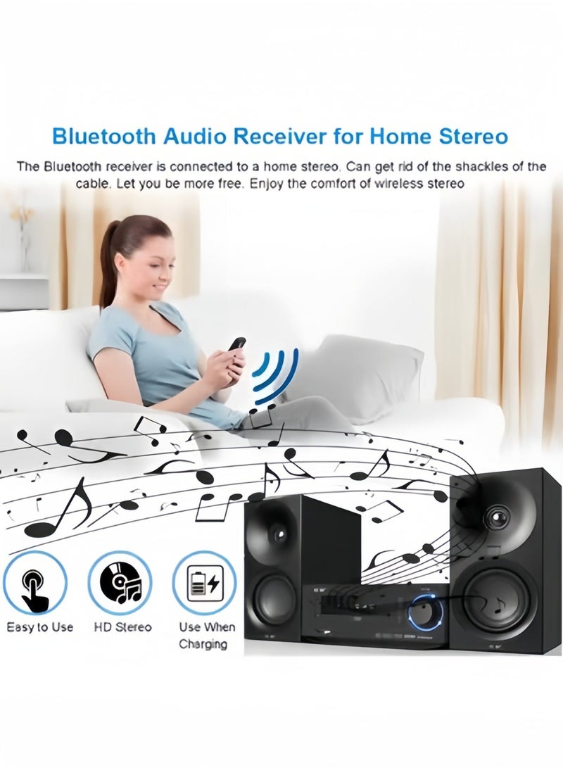 Halamodo Car Bluetooth Music Receiver Mini Portable 3.5mm Wireless Aux Adapter Music Player for Wired Headphones & Car or Home Stereo System - Image 4