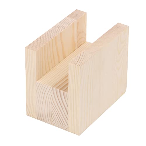 RDEXP 10x7x8.5cm Groove Width 4cm Wood Table Desk Bed Riser Lift Furniture Leg Lifter Feet Up to 5cm Lift Pack of 4 - Image 3