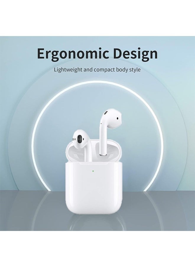 REACLOUD - Wireless headset Bluetooth Headphones, Immersive Sound, Personalized Spatial Audio, Compatible with iPhone Android Phone, with Lightning Charging Cable (2rd Generation White) - Image 1