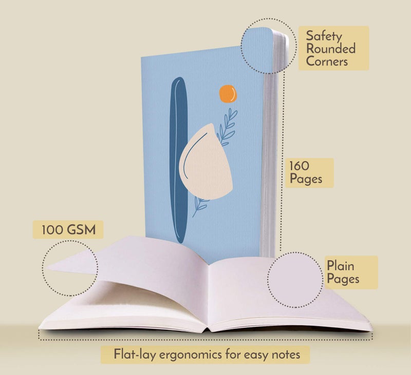 Factor Notes Notebook: 100 GSM Natural Shade Paper Journal Diary, A5, 144 Pages (The Blue Sunset, Plain) - Image 3