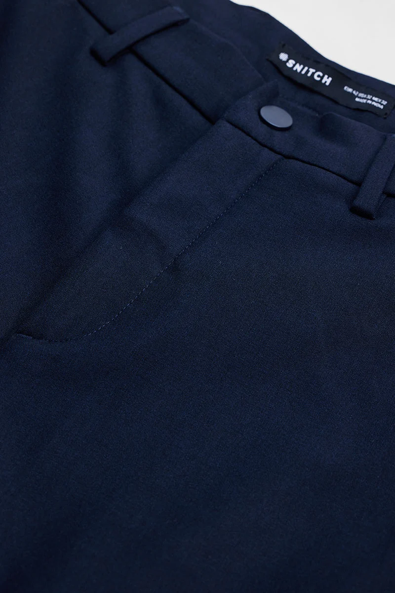 SNITCH بنطلون كحلي مطاطي بتصميم ذاتي