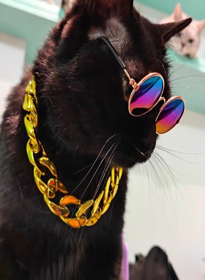 قلادة سلسلة للكلاب الصغيرة والقطط - طوق كوبي - طوق ذهبي قابل للتعديل للحيوانات الأليفة من الجنسين - إكسسوارات قلادات الحيوانات - Image 2