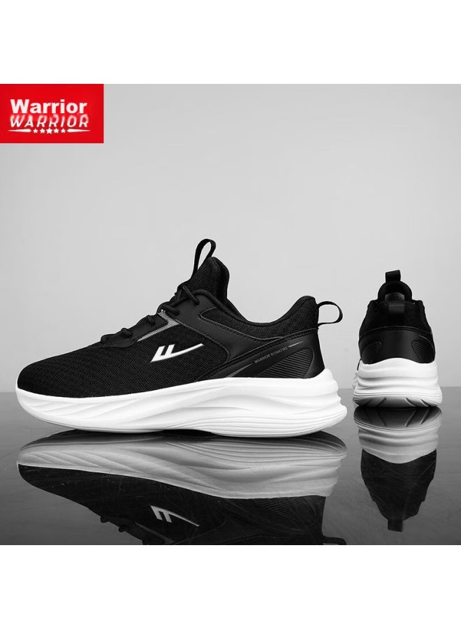 Pull Back Huili Men's Shoes, Soft-soled Running Sneakers, Summer New Style Men's Mesh Breathable Casual White Shoes, Black, Size 39 - Image 4