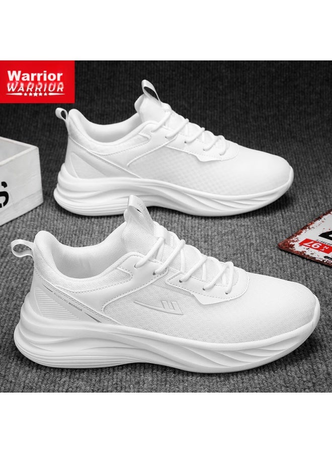 Pull Back Huili Men's Shoes, Soft-soled Running Sneakers, Summer New Style Men's Mesh Breathable Casual White Shoes, Black, Size 39 - Image 2