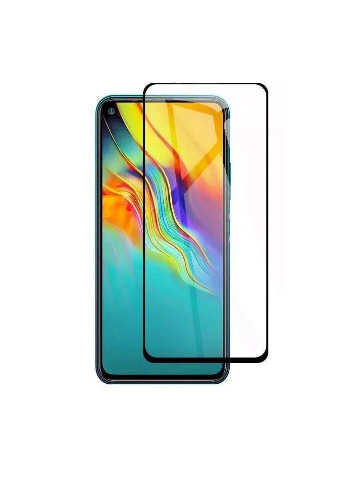 Full Coverage Tempered Glass Screen Protector Compatible with Infinix X655, X652, X6525, Infinix Smart 8 - Black Frame
