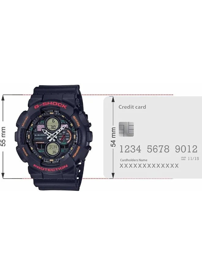 G-SHOCK Men's Casio G-Shock Analog-Digital Black Dial Men's Watch GA-140-1A4DR (G976)