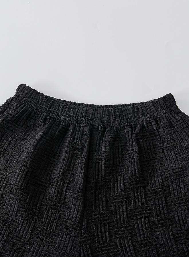 Take Two Boys Black Short Sleeve Shirt And Shorts Set - Image 4