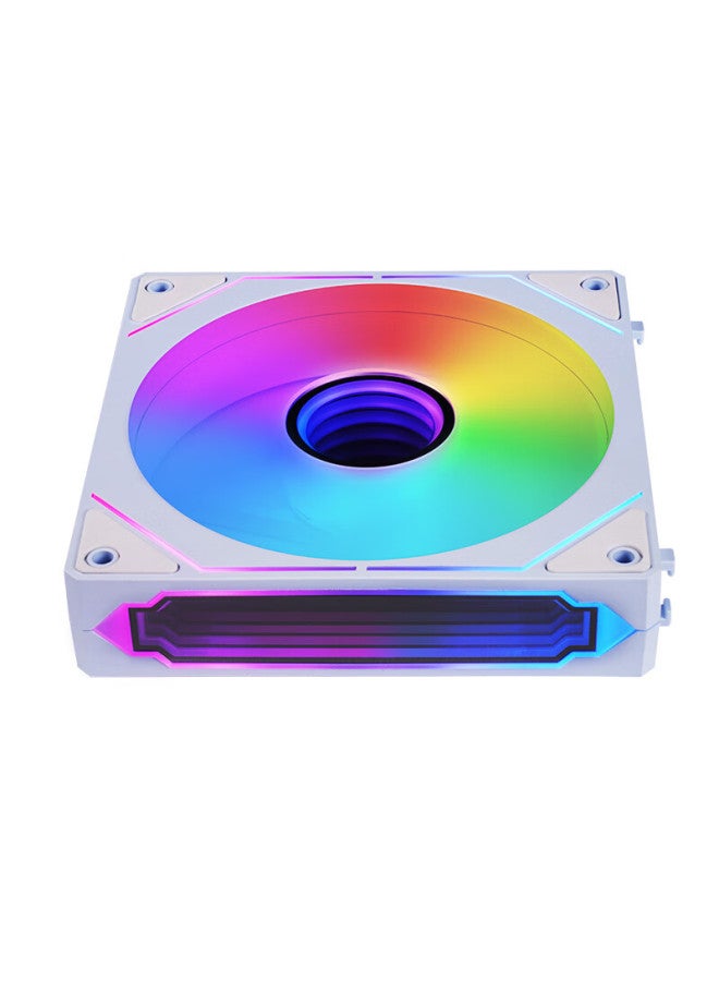 Play Jia Wanjia Xingchen Pro Building Block Fan, White, Single Pack, 12cm Water Cooling Case Fan Module, Wireless Splicing/argb Light Synchronization/pwm Temperature Control - Image 4